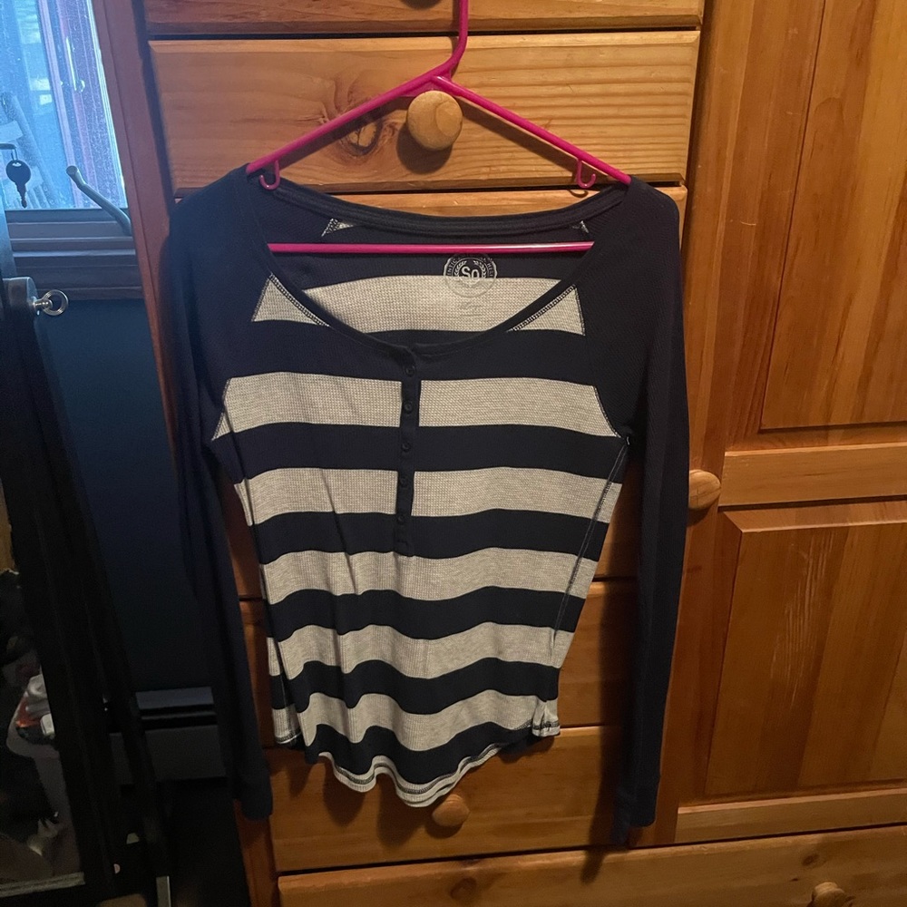Striped thermal long sleeve